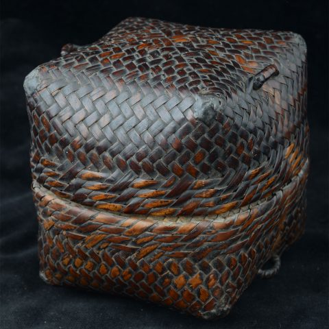 AA1123 | Antique Cubical Thai Sticky Rice Basket - 00 | AA1123 | Antique Cubical Thai Sticky Rice Basket - 00