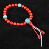 Contemporary Red Coral Wrist Mala 21 beads