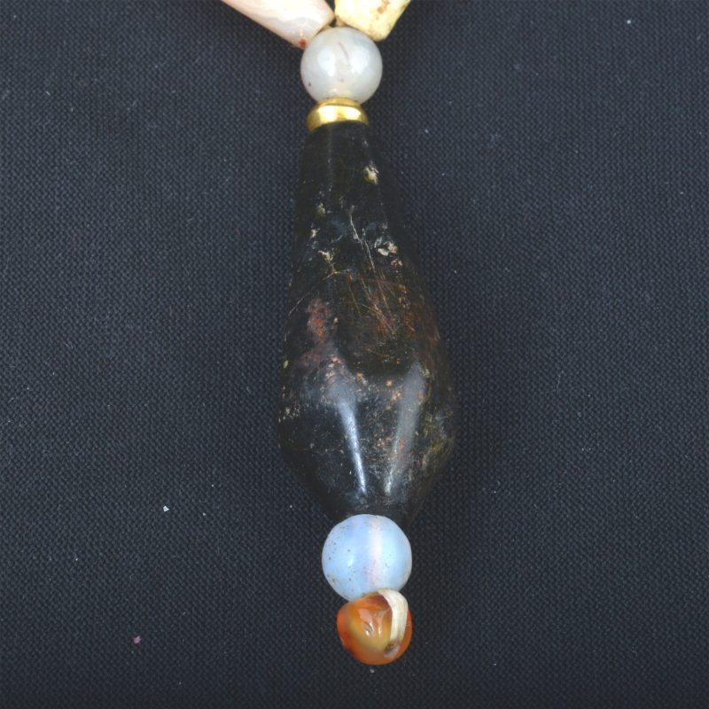 BC3439 | Ancient & Antique Quartz, Carnelian, Lapis & Agate Drop – 01