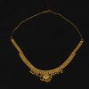 Indian Granulated Gold Necklace  with Dangles