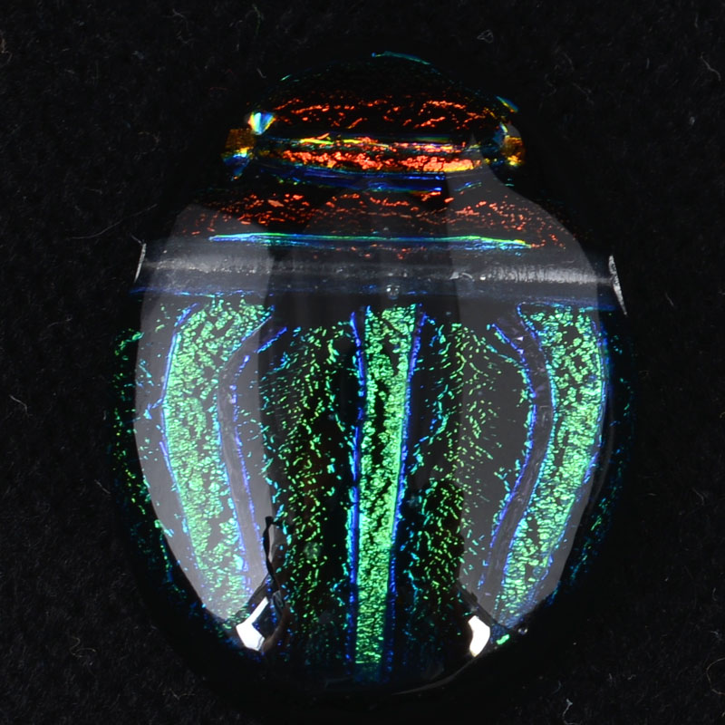 Small Fused Glass Scarab Pendant by Bruce St. John Maher