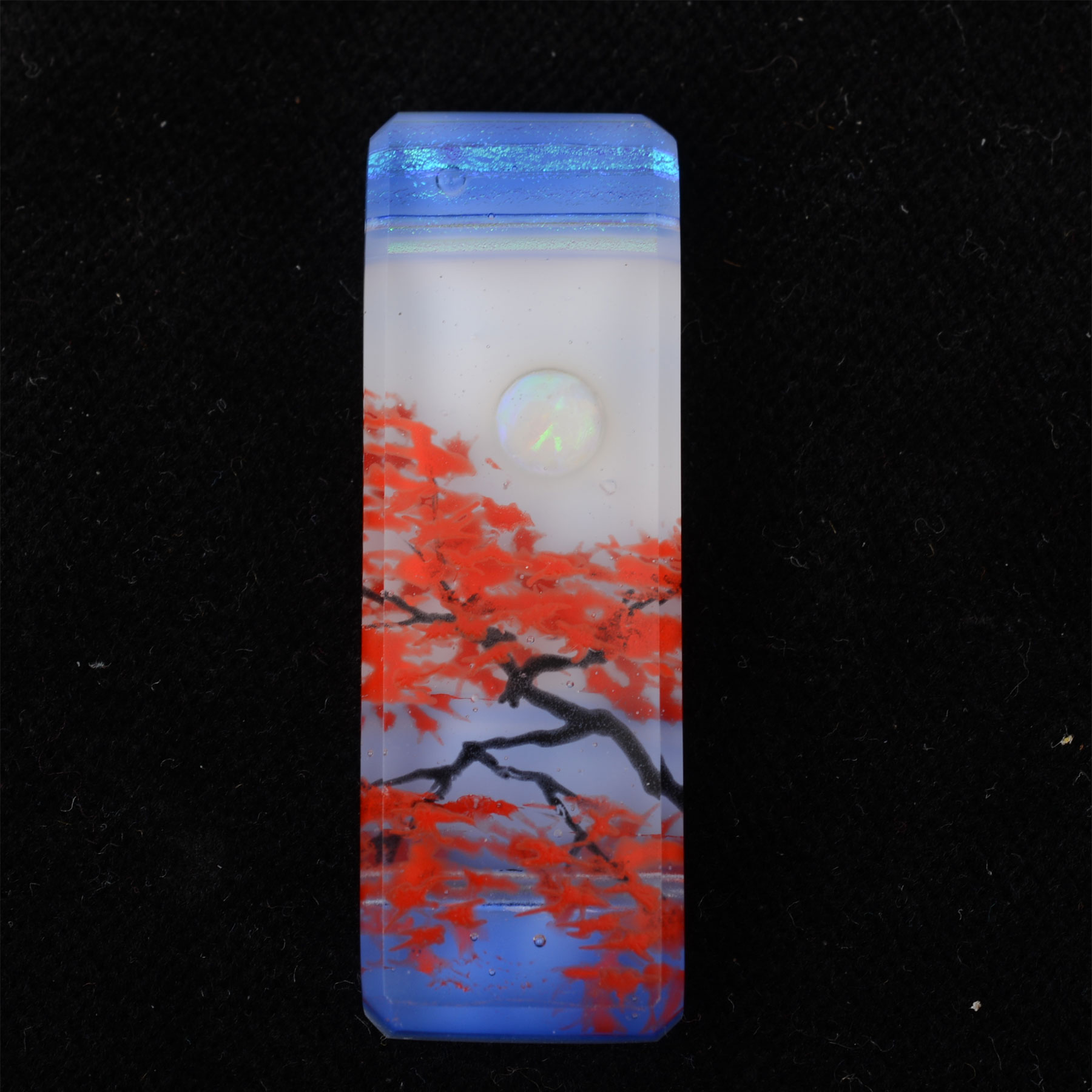 Japanese Maple Pendant w/Opal by Bruce St. John Maher