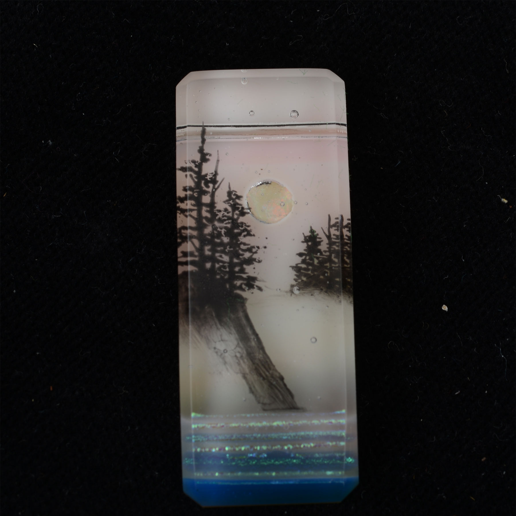 Fused Glass Treescape Friendship Pendants by Bruce St. John Maher