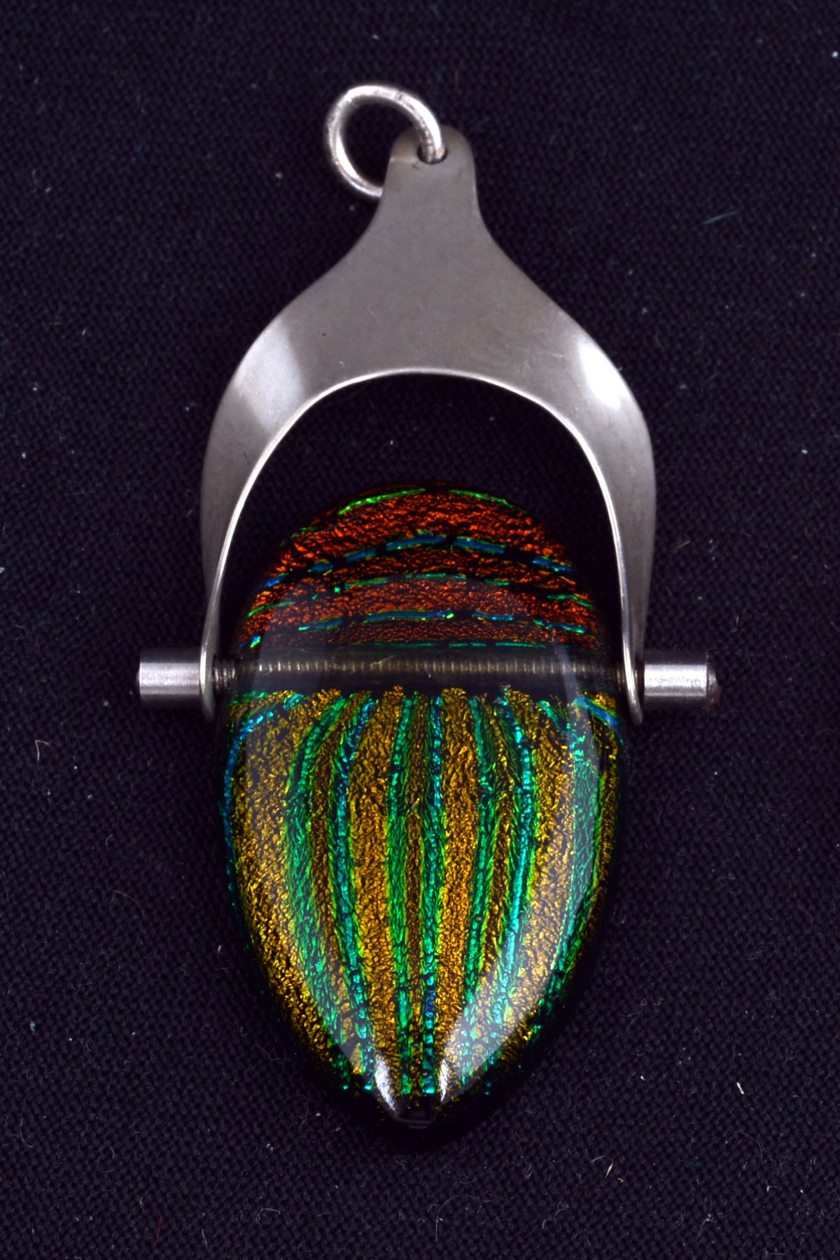 SJM5030 | Fused Glass Scarab Pendant, by Bruce St. John Maher