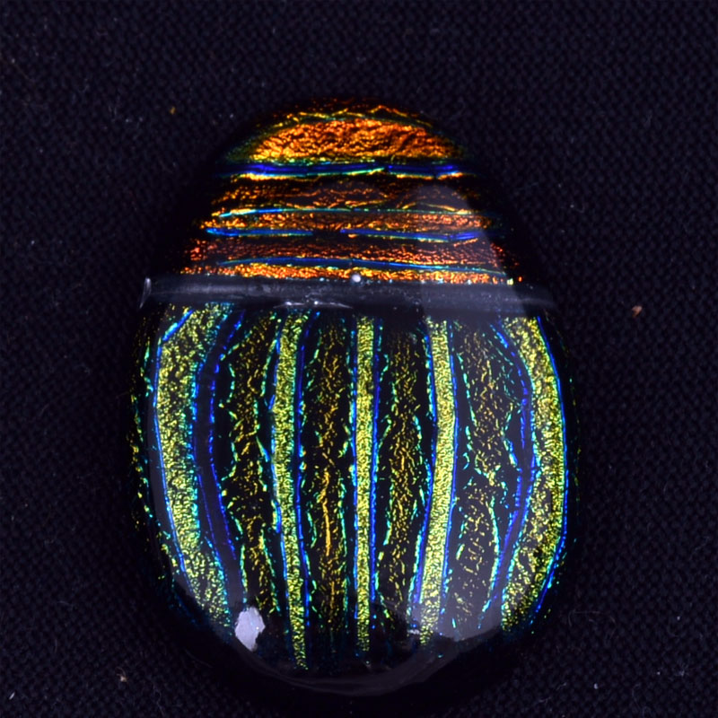 Fused Glass Scarab Pendant, by Bruce St. John Maher