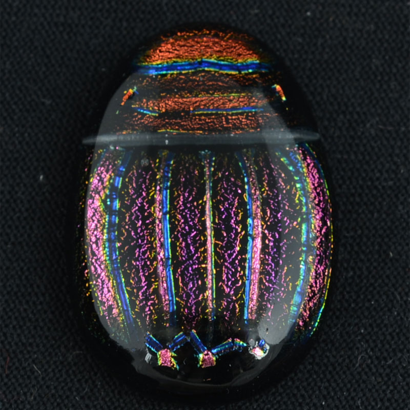 Large Fused Glass Scarab Pendant, by Bruce St. John Maher