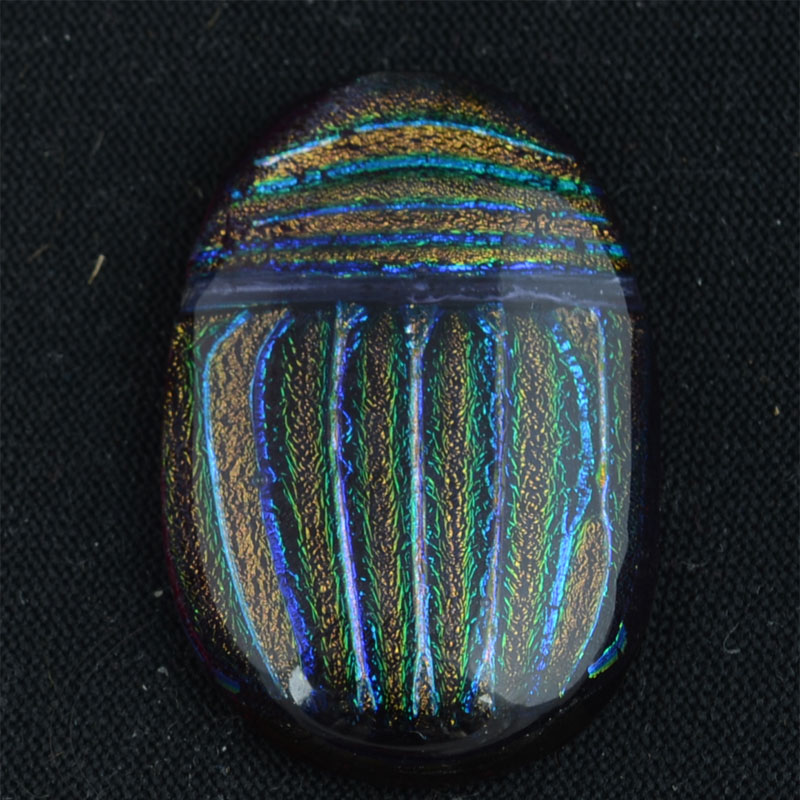 Fused Glass Scarab Pendant, by Bruce St. John Maher