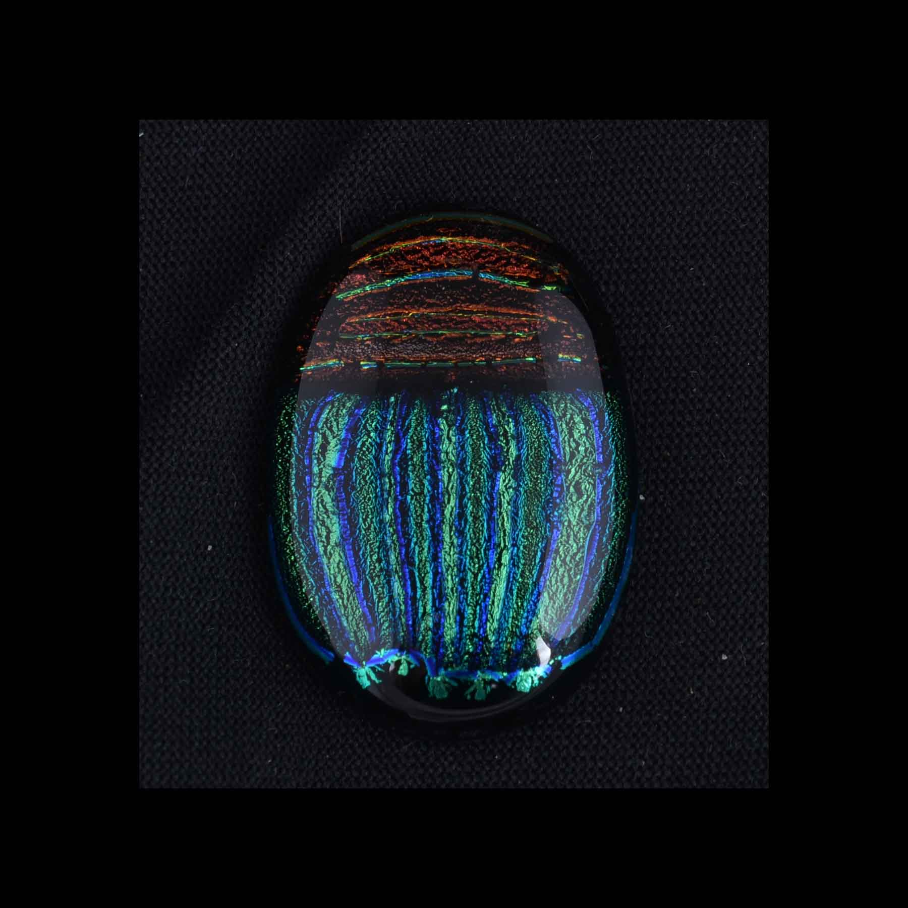 SJM5058 | fused glass scarab bruce st john maher