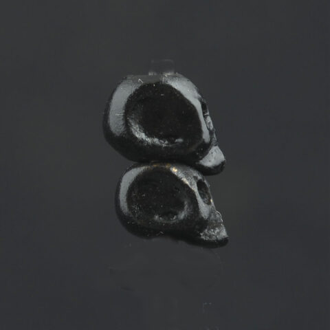 Black Lacquer Bronze skull