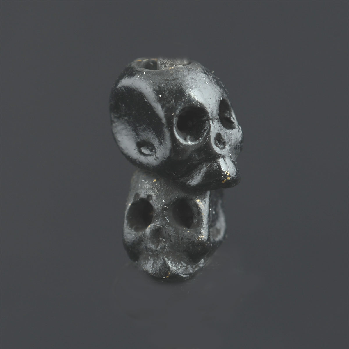 Black Lacquer Bronze skull