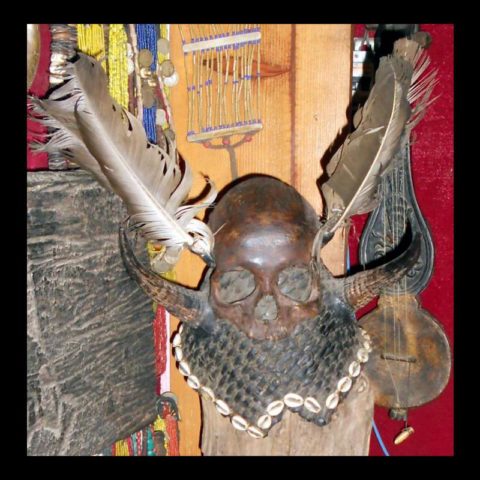 AA1002 | Naga Trophy Hat w/Human Skull - 01 | AA1002 | Naga Trophy Hat w/Human Skull - 01