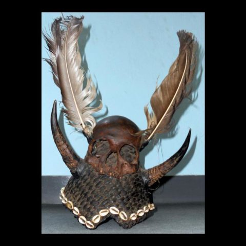 AA1002 | Naga Trophy Hat w/Human Skull - 02 | AA1002 | Naga Trophy Hat w/Human Skull - 02