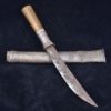Hill Tribe Knife with Silver Clad Sheath and Antler Handle