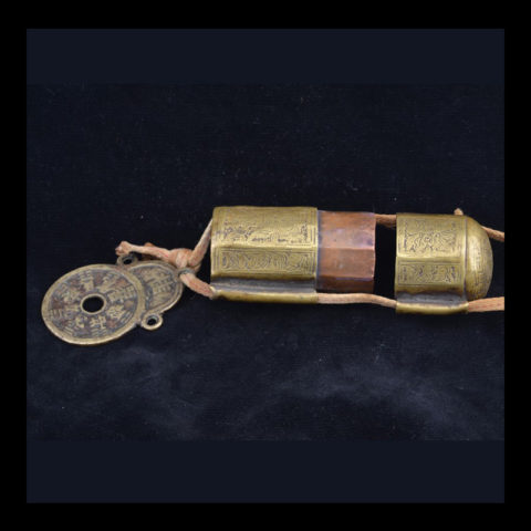 AA1074 | Antique Chinese Brass Betel Nut Box - 01 | AA1074 | Antique Chinese Brass Betel Nut Box - 01