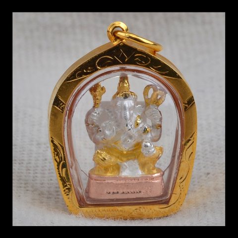 AMG1021 | Thai Ganesh Amulet in a 23k Gold Case