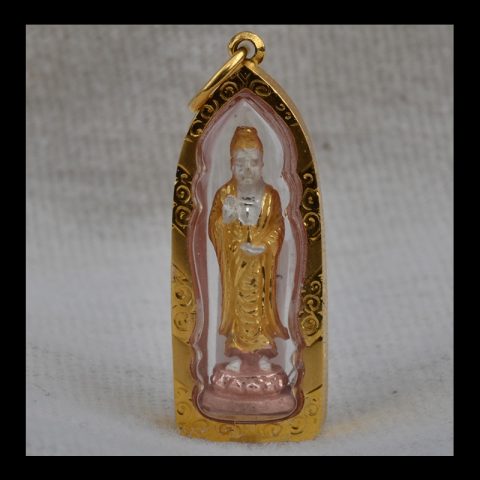 AMG1026 | Thai Kuan Yin Amulet in a 23k Gold Case