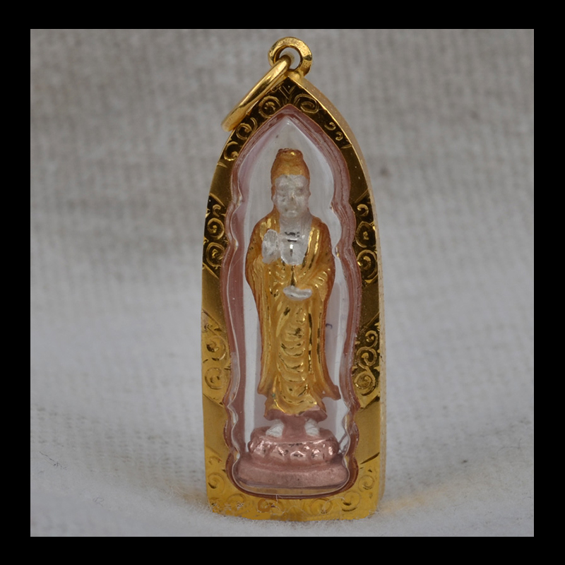 AMG1026 | Thai Kuan Yin Amulet in a 23k Gold Case | AMG1026 | Thai Kuan Yin Amulet in a 23k Gold Case