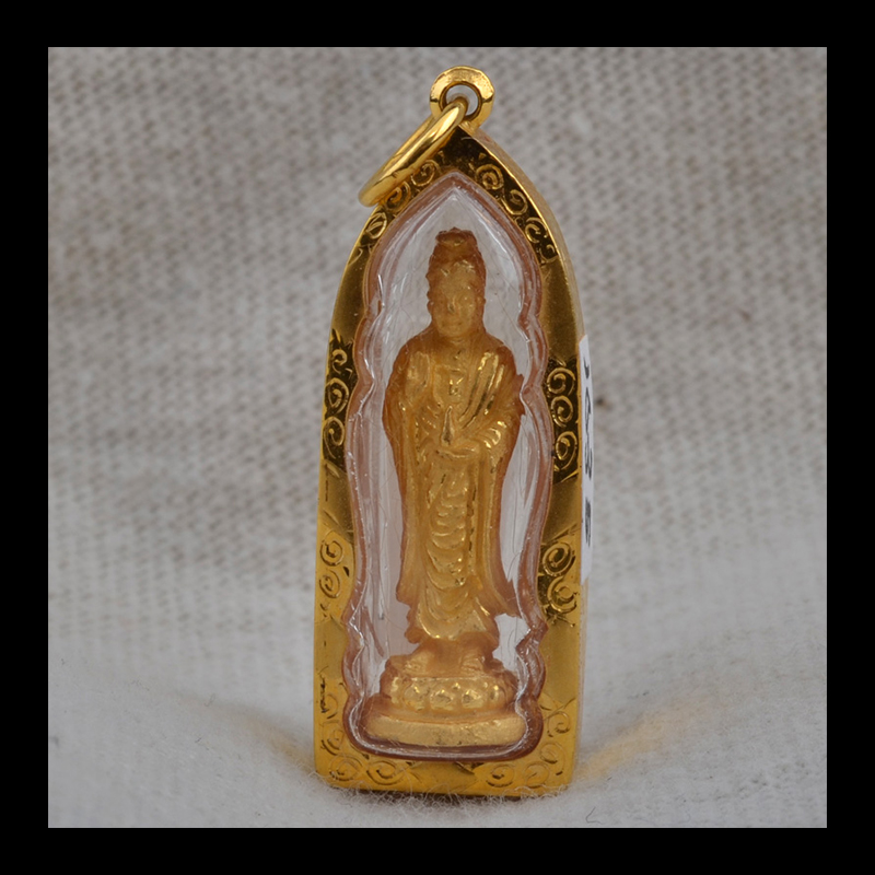 AMG1035 | Thai Kuan Yin Amulet in a 20k Gold Case | AMG1035 | Thai Kuan Yin Amulet in a 20k Gold Case