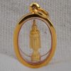 Thai Standing Buddha Amulet in a 23k Gold Case