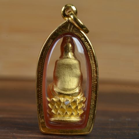 AMG1046 | Thai Kwan Yin Deity Amulet in 22K Gold Case - 01