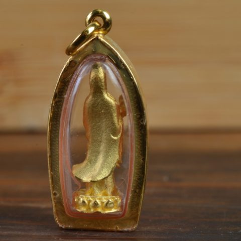 AMG1047 | Thai Kwan Yin Amulet in 23K Gold Case - 01
