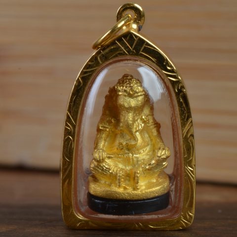AMG1050 | Thai Ganesh Amulet in 23K Gold Case - 00