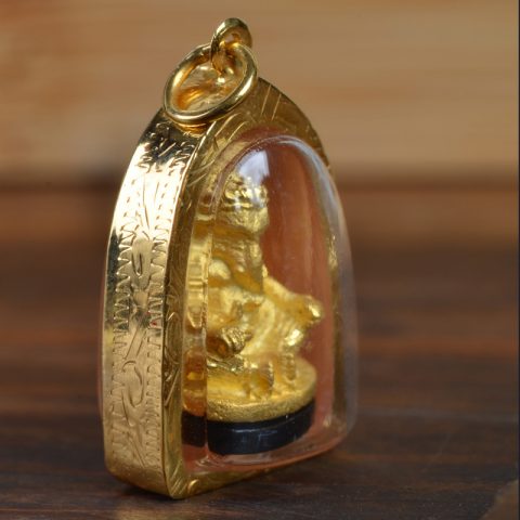 AMG1050 | Thai Ganesh Amulet in 23K Gold Case - 02