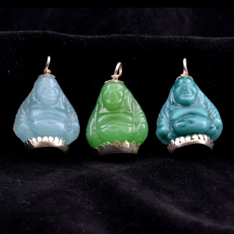 AP27 | Vintage Japanese Jade Glass Buddha - 01 | AP27 | Vintage Japanese Jade Glass Buddha - 01