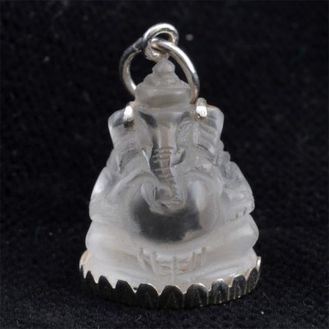 AP39 | Ganesha Amulet, carved withsterling, 3/4inch