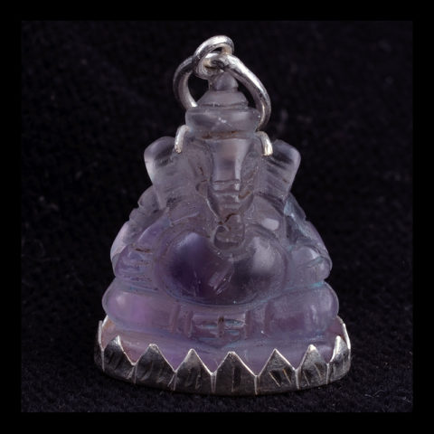 AP40 | Ganesha Amulet, carved withsterling, 3/4inch