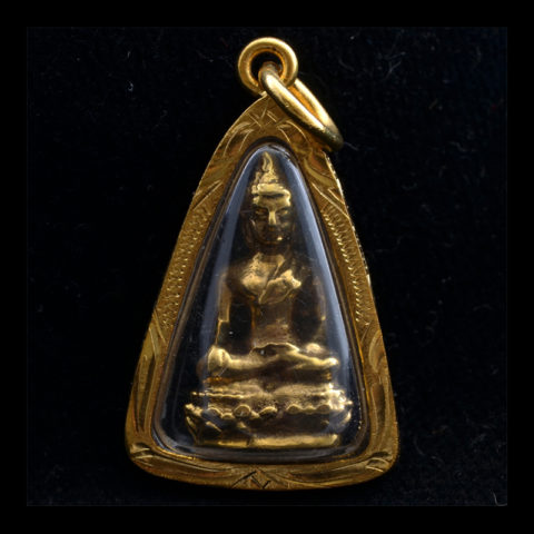 AP63 | Bronze Buddha in a Gold Plated Frame - 00