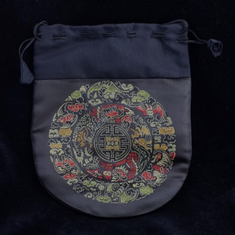BAG06-A | Large Brocade Bag in Various Colors - Black