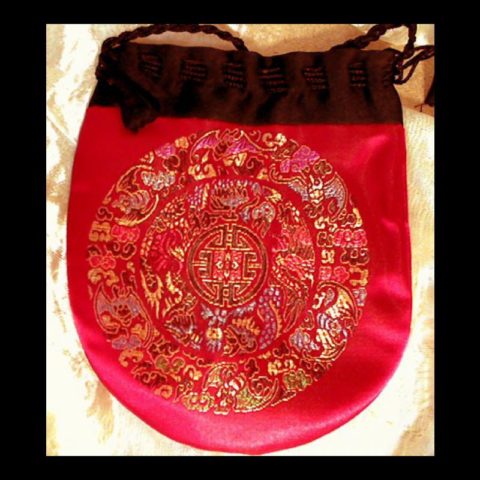 BAG06-E | Large Brocade Bag in Various Colors - Bright Red