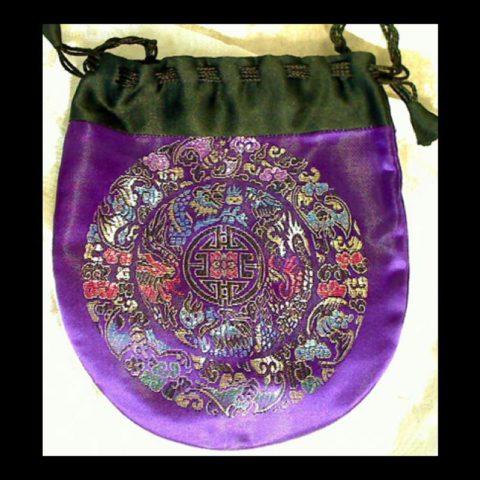 BAG06-L | Large Brocade Bag in Various Colors - Purple | BAG06-L | Large Brocade Bag in Various Colors - Purple