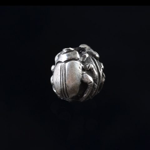 BB02 | Vintage Sterling Silver Double Scarab by Robert Burkett - 01