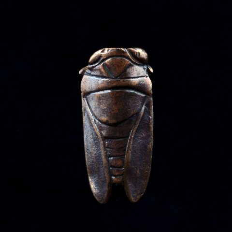 BB15BR | Antiqued Bronze Cicada Bead by Robert Burkett - 02
