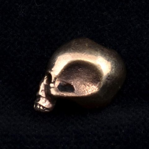 BB31BRS | Medium Bronze Skull Bead by Bob Burkett - 01 | BB31BRS | Medium Bronze Skull Bead by Bob Burkett - 01