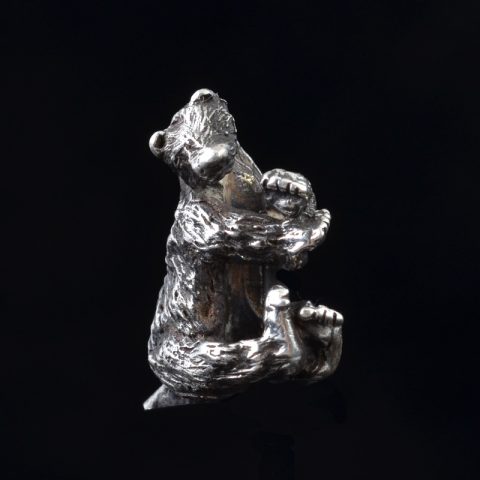 BB34 | Silver Bear Bead by Bob Burkett - 03 | BB34 | Silver Bear Bead by Bob Burkett - 03