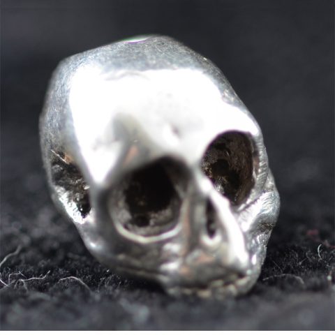 BB49S | Small Sterling Silver Skull Bead by Robert Burkett - 00 | BB49S | Small Sterling Silver Skull Bead by Robert Burkett - 00