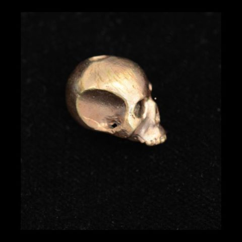 BB52BR.2 | BB52BR | Large Shiny Bronze Skull Bead - 02