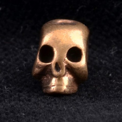 BB67BRS | New Tiny Bronze Skull by Robert Burkett - 00