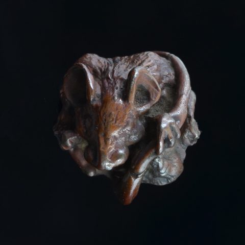 BB84C | Rolled Rat Ball cast in Bronze by Robert Burkett - 00