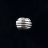 Round Striped Sterling Bead by Bob Burkett