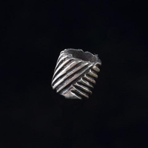 BB9010 | Vintage Cross Hatched Striped Sterling Spacer Bead - 02