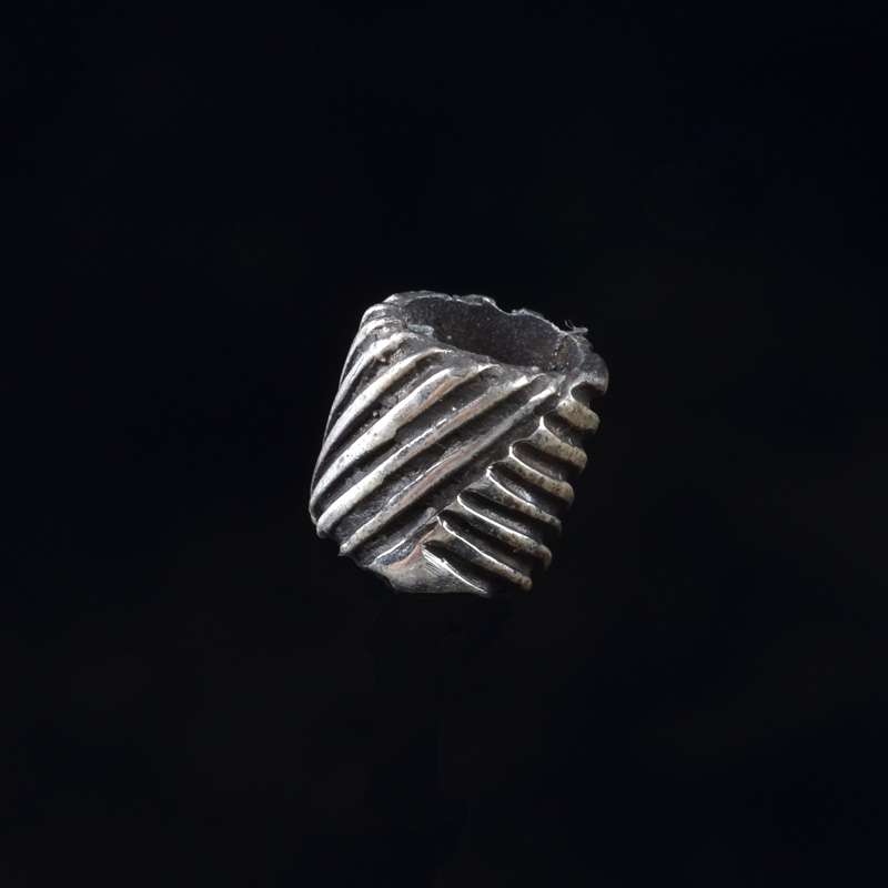 BB9010 | Vintage Cross Hatched Striped Sterling Spacer Bead - 02 | BB9010 | Vintage Cross Hatched Striped Sterling Spacer Bead - 02