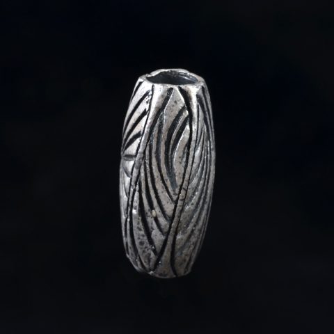 BB9024 | Sterling Silver Abstract Feather Bead by Bob Burkett - 02