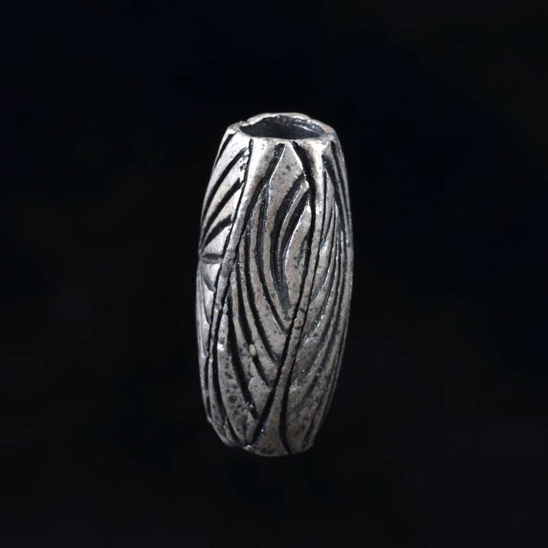 BB9024 | Sterling Silver Abstract Feather Bead by Bob Burkett - 02 | BB9024 | Sterling Silver Abstract Feather Bead by Bob Burkett - 02