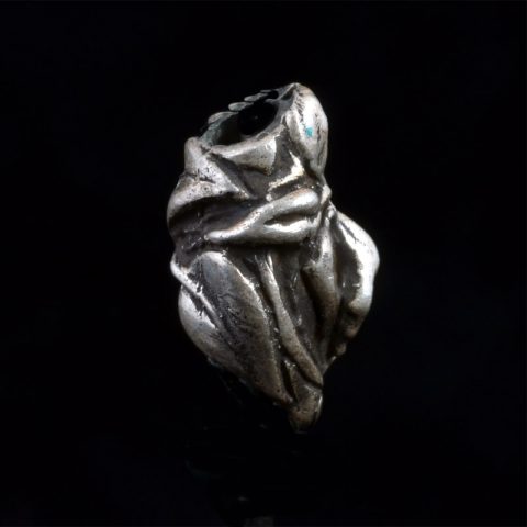 BB9029 | Vintage Orchid Tube Bead Cast in Sterling Silver by Bob Burkett - 00