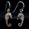 Bronze Seahorse Earrings by Robert Burkett