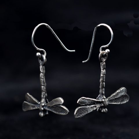 BBE02 | Sterling Silver Dragonfly Earrings by Bob Burkett - 01 | BBE02 | Sterling Silver Dragonfly Earrings by Bob Burkett - 01